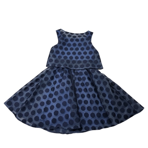Betsy Johnson Navy Polka Dot Popover Dress - Picture 2 of 10